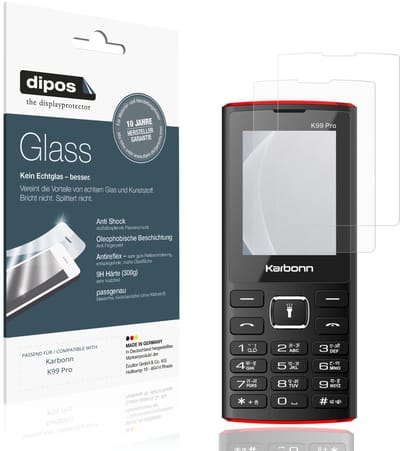 dipos – 2x Matte Pantserfolie geschikt voor Karbonn K99 Pro | 9H Screenprotector