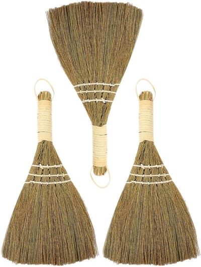Kleine Bureaubezem - Stofborstel Set - Bureau Keuken Reinigen - Duurzaam Ruimtebesparend - 29 cm Lengte - Diverse Kleuren