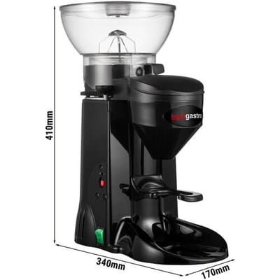 GGM Gastro Kaffeemühle - 1kg - 77dB - Mit direkter Ausgabe - Schwarz Zwart