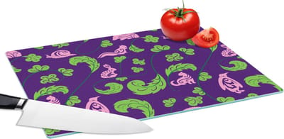Glazen Snijplank - 39x28 - Bladeren - Dieren - Patronen - Snijplanken Glas
