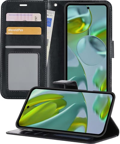 Hoesje - Met Pasjeshouder - Geschikt voor Google Pixel 10 - Luxe Bookcase Portemonee - Flip Case - Kunstleer Book Case - Flipcase - Book Cover - Walletcase - Portemonneehoes - Telefoonhoesjes - Zwart