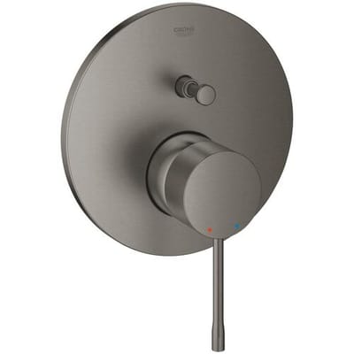 GROHE Essence inbouw douchekraan - Opbouwdeel - 2 uitgangen - Geborsteld hard graphite (mat antraciet)