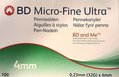 Bd Microfine Ultra Pennaald 4mm 32g Easyflow 100