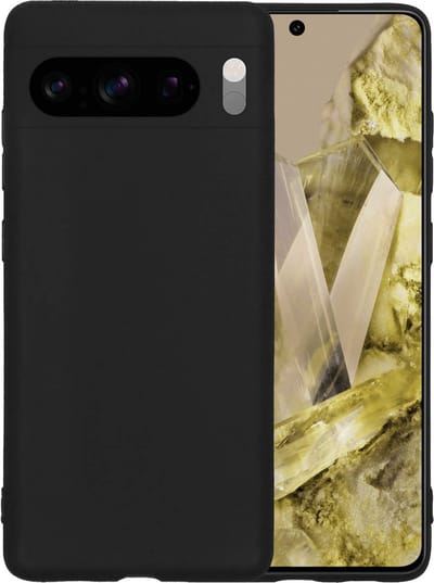 Hoesje - Geschikt voor Google Pixel 8 Pro - Sterk & Shockproof - Hoes Cover - Siliconen Case - Telefoonhoesjes - Zwart
