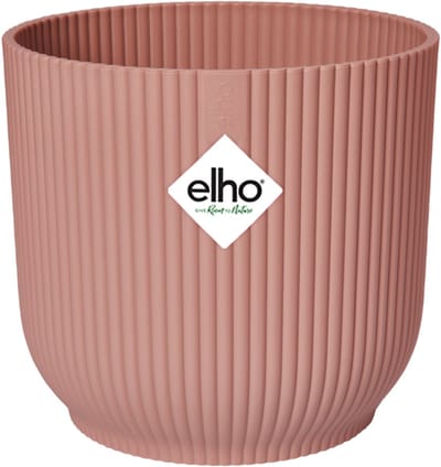 Elho Vibes Fold Rond 47 - Grote Bloempot voor Binnen - 100% gerecycled plastic - Ø 47 x H 43.6 - Delicaat roze