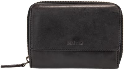 Maître Leren portemonnee Forst Dagrete Purse Black zwart
