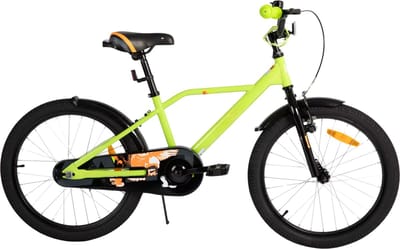 Kinderfiets – Voor jongens 3-9 jaar – Met stabilisatoren, handrem en terugtraprem – 30-51 cm, groen