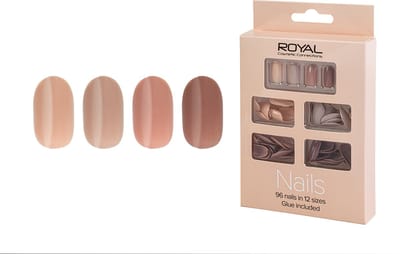 Royal 96 Nails with Glue - Nudes