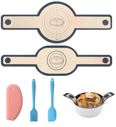 Bakmat, bakmat met spatel en kwast, pastammatten met lange handgrepen, siliconen bakmat, antislip bakmat voor Nederlandse oven