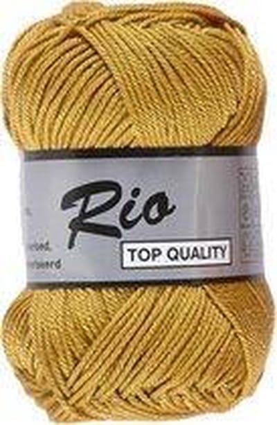 Lammy yarns Rio katoen garen - oker geel (846) - naald 3 a 3,5mm - 10 bollen