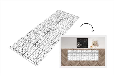 Keukenloper - Loper keuken - Sudoku - Puzzel - Patroon - 150x50 cm - Keukenloper vinyl