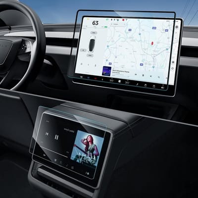 Beschermfolie Set voor Tesla Model Y 2025 en Model 3 2024-2025, 9H Gehard Glas, Antireflecterend en Vingerafdrukbestendig voor Achterste Schermen