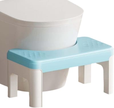 Toiletkruk - Voetensteun Kruk - Comfortabel Toiletbezoek - Ergonomisch Ontwerp - 39.5 x 21.9 x 19 cm - Blauw