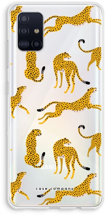 Case Company® - Hoesje geschikt voor Samsung Galaxy A51 4G hoesje - Luipaard - Soft Cover Telefoonhoesje - Bescherming aan alle Kanten en Schermrand