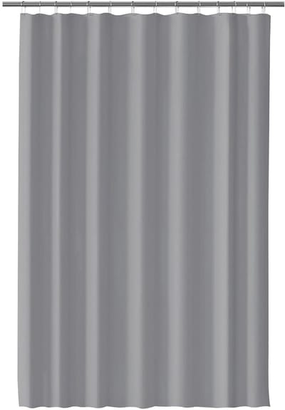 REDOM Luxe Douchegordijn (Anti-Schimmel & Waterdicht) - Incl. Ringen - Verzwaarde Zoom - Wasbaar - Donkergrijs - 180x220 cm