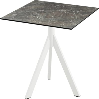 Essentials Infinity Tripod Terrastafel Wit Frame + Galaxy Marble HPL 70x70 cm - 140021577 - Horeca & Professioneel