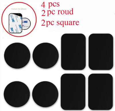 Metalen Platen - Voor Magneet - Mobiele telefoons - Auto telefoonhouder - Zelfklevend - Smartphone - Set van 4