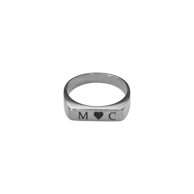 Ring met Initialen Zilver, USA 10 / NL 19.8 (62mm)