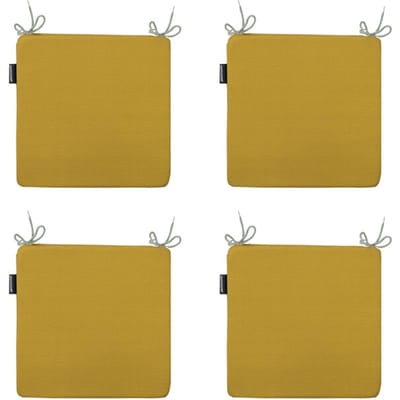 Madison - Zitkussen Panama mustard - Ca. 40x40 cm - Set van 4