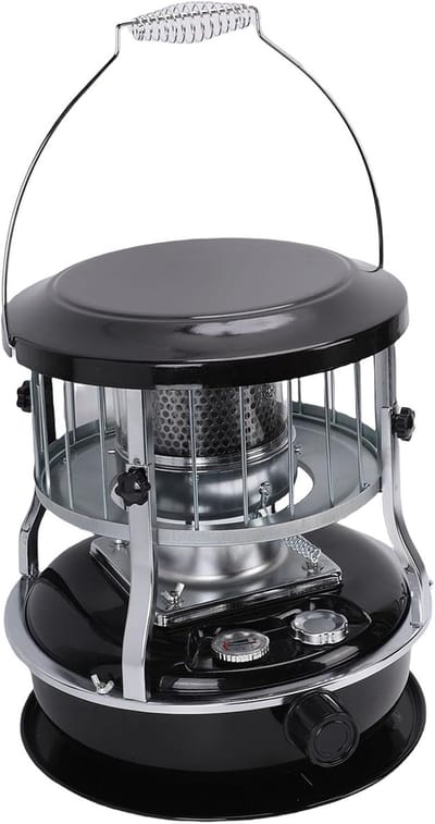 Draagbare Kachel - Petroleum Verwarmer - Snelle Ruimte Verwarming - Verstelbare Hoogte - 40x33x33 cm - Zwart