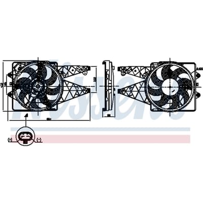 Koelventilatorwiel, motorkoeling NISSENS 850008