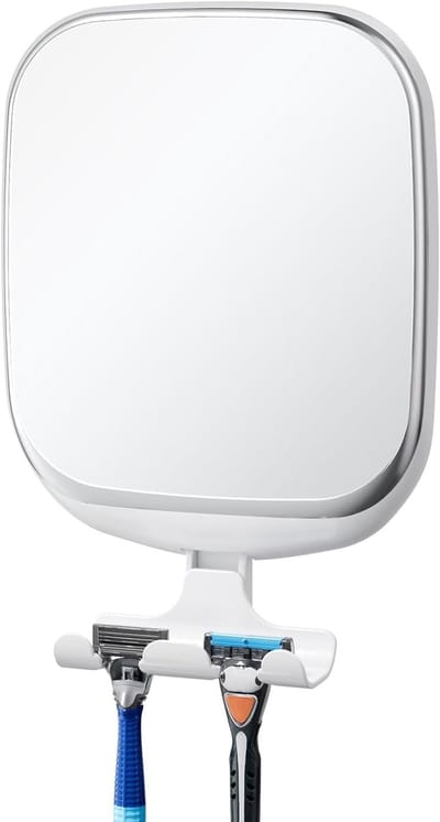 Anti-fog Douche Spiegel met Zuignap, Verwijderbaar en Breukbestendig, Ideaal voor Scheren en Badkamergebruik