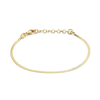 Zilver Verguld (Geel) Armband Plat 1,7 Mm 16 + 3 Cm 3 Micron 2103149