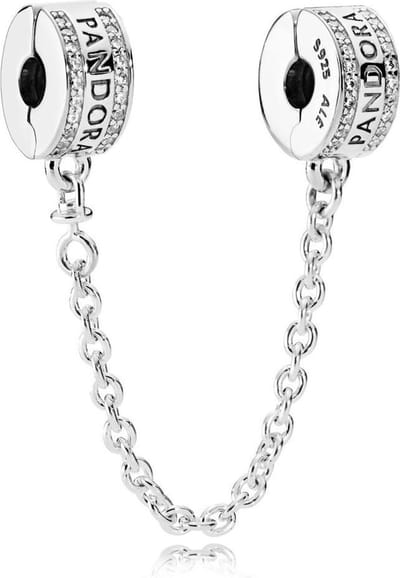 Pandora Original Veiligheidsketting zilver 'Pandora logo' zirkonia 792057CZ-05