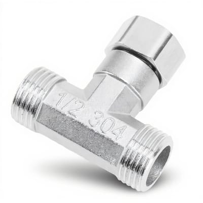 Dailygoods - 3-Weg Pijplijn Adapter van Roestvrij Staal voor Diverse Toepassingen