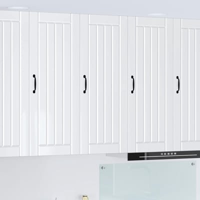 Keukenkast - Hangend meubel - Keuken opbergen - Duurzaam houtmateriaal - 40 x 31 x 100 cm - Hoogglans wit