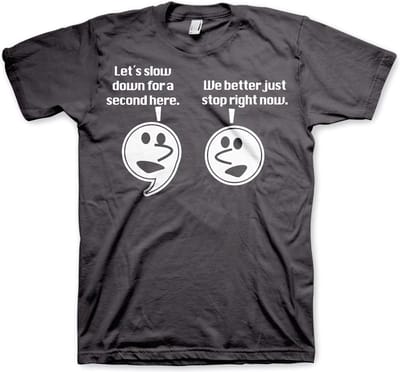 Hybris Let's Slow Down For A Second T-shirt donkergrijs