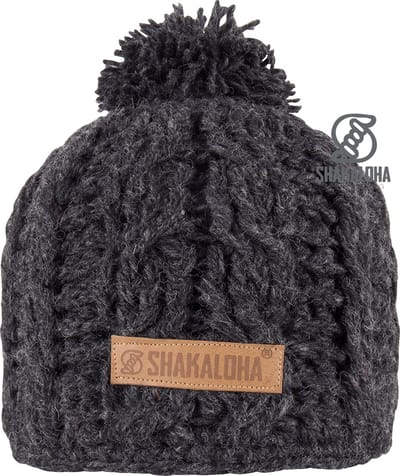 Shakaloha Gebreide Wollen Muts Heren & Dames Beanie Hat van schapenwol met polyester fleece voering - Broh Beanie Antracite Unisex - One Size Wintermuts
