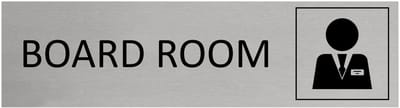 CombiCraft Aluminium deurbordje Board room 165x45mm met tape - per stuk