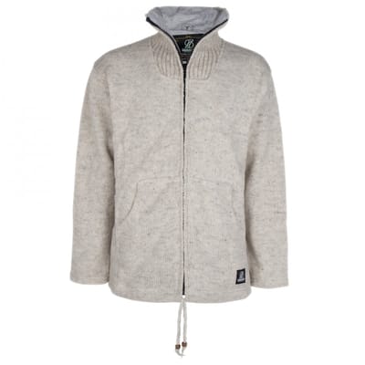 Gebreid Wollen Heren/Uni Vest van Schapenwol met Katoenen Voering en hoge kraag - SHAKALOHA - M Flyer Collar L