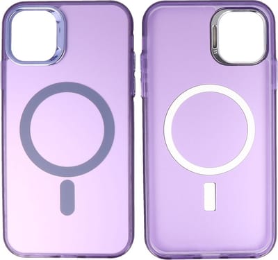 Magsafe Hoesje Geschikt voor iPhone 11 Pro - Magnetisch Smartphone Hoesje - Paars