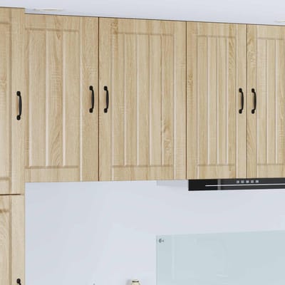 vidaXL - Wandkast - LUCCA - Sonoma - Eiken - 50 - x - 31 - x - 80 - cm - Bewerkt - hout
