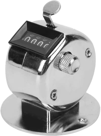 Stainless Steel Hand Counter | 4 Digit Manuele Tellingstool voor Werkplaats en Publieke Ruimtes