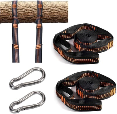 Hangmat Bevestiging - Ophangriemen Set - Outdoor Ontspanning - Snel Hoogte Verstelbaar - 200cm Lengte - Oranje