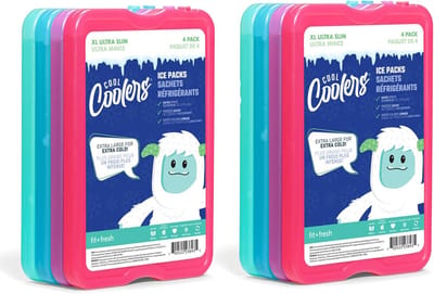 XL Slanke Ijspakken Set van 12 voor Koelboxen en Lunchtassen