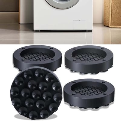 Vibratievoeten - 4 Stuks - Antivibratie - Wasmachine Voetjes - Duurzaam Siliconen - Compact en Praktisch - Wasmachinevoetjes