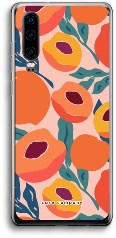 Case Company® - Hoesje geschikt voor Huawei P30 hoesje - Perzik - Soft Cover Telefoonhoesje - Bescherming aan alle Kanten en Schermrand