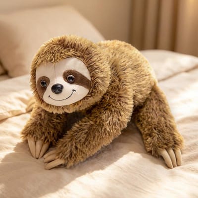 Simulatie Schattige Luiaard Pluche Pop Kussen Bruin Grijs Gibbon Lange Armen Luiaard Dier Knuffel Huisdecoratie Cadeau Voor Kinderen about 22-32cm