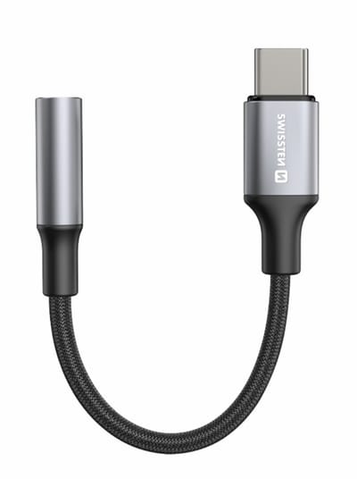 3,5mm AUX to USB-C Adapter - Hoge Geluidskwaliteit - 15 cm - Gevlochten textiel kabel - Geschikt voor Samsung - Headphone Jack Adapter - Zwart