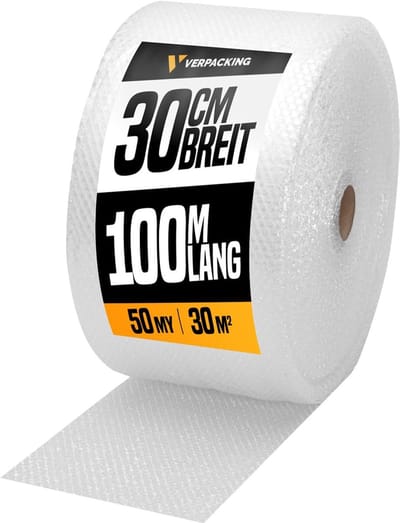 Dailygoods - Noppenfolie 30 cm x 100 m - 50 my - Verpakking Materiaal