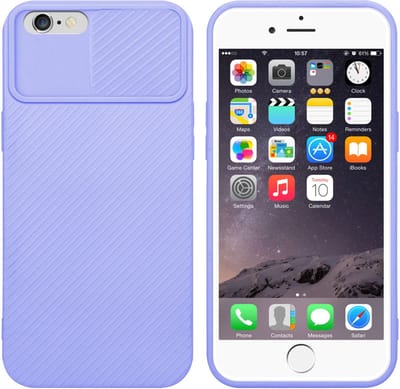 Cadorabo Hoesje geschikt voor Apple iPhone 6 PLUS / 6S PLUS in Bonbon Paars - Beschermhoes van flexibel TPU-silicone Case Cover en met camerabescherming
