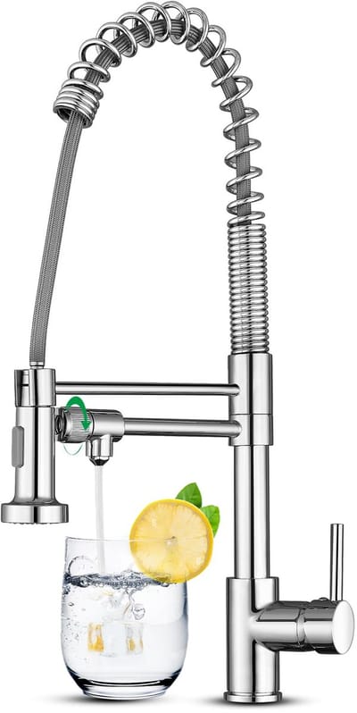 Unyqoos ® Veelzijdige 3-weg Keukenkraan met Uittrekbare Douchekop en Waterfilterfunctie voor Efficiëntie en Gemak