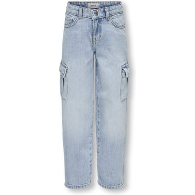 Kids ONLY Zomer jeans broek meisjes blauw - Wide Leg Fit - Kogharmony