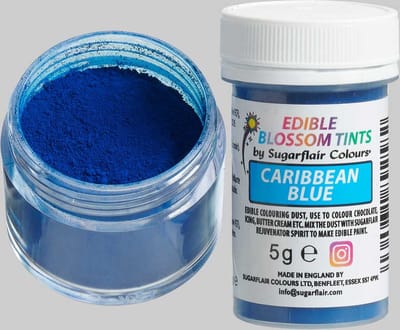 Sugarflair Blossom Tint Dust - Caribbean Blue - 5g - Eetbare Kleurstof