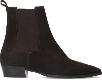 Manfield - Dames - Bruine suède chelsea boots - Maat 36