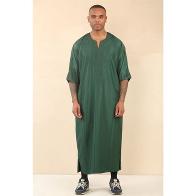 Groene Marokkaanse Thobe Djellaba Jubba Robe Eid voor heren